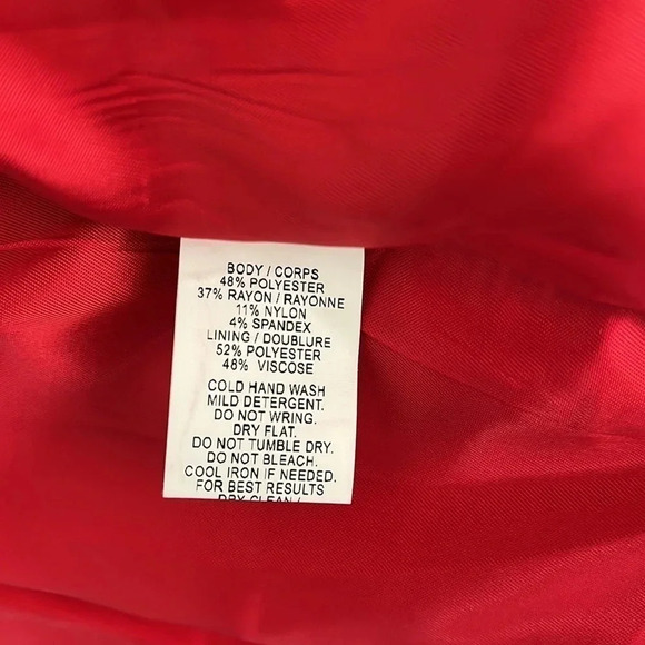 NWOT Houndstooth Check oversized Blazer Red Lining, size 10 - Picture 8 of 9